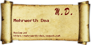 Mehrwerth Dea névjegykártya
